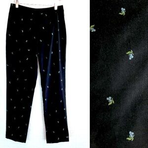 Vintage J Crew Black Velvet Pants High Waist Pant Velvet Texture Pant Preppy